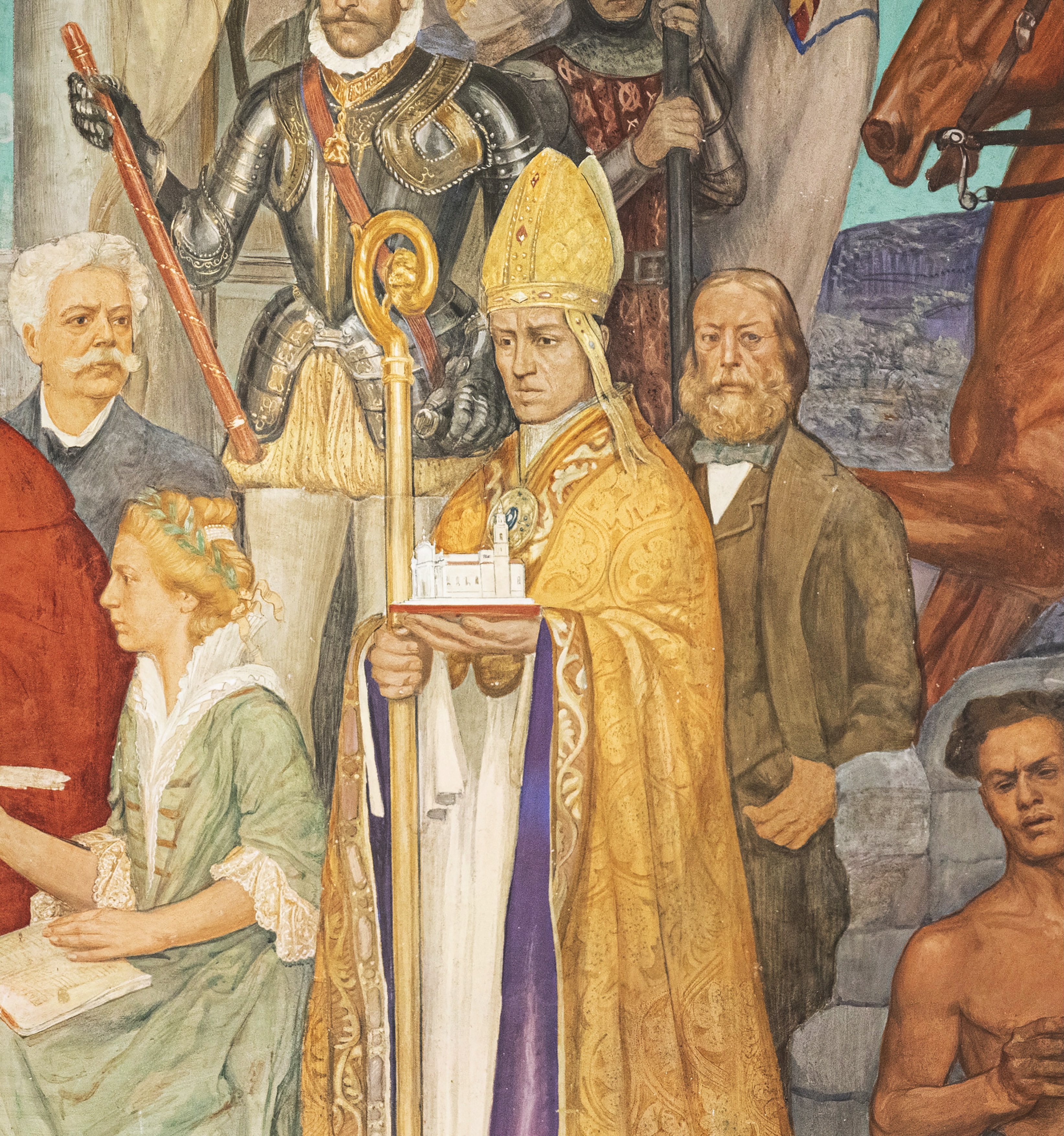 La figura episcopale presente nell'affresco